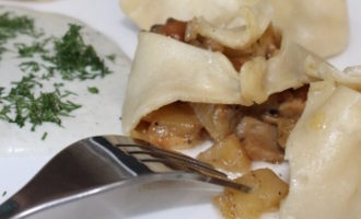 Манты с начинкой из картошки и грибов